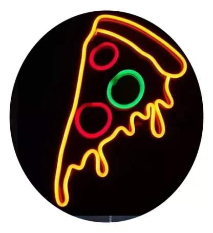 PIZZA ESTRUCTURA IMPRESA 3D PARA CARTEL NEON FLEX EL MUNDO DEL PC MERLO PADUA LIBERTAD MORENO ITUZAINGO ZONA OESTE