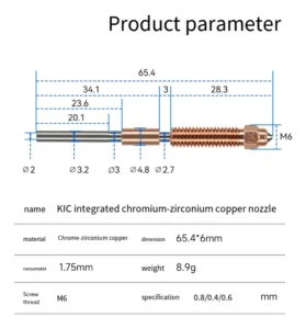 nozzle boquilla K1C - K1 MAX - Ender-3 V3 - v3 plus EL MUNDO DEL PC ZONA OESTE MERLO